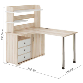 Письменный стол Жаспера-145М левый
