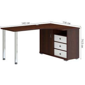 Письменный стол СР-145СМ ВБЕВ-ПРАВ правый