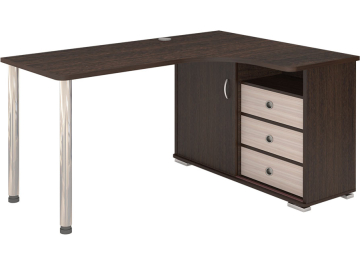 Письменный стол Жаспера-145СМ КВВ правый венге / карамель / венге