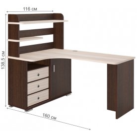 Письменный стол СР-165 ВКК-ЛЕВ левый