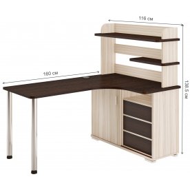 Письменный стол СР-165М КВВ-ПРАВ правый