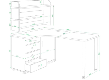 Письменный стол Жаспера-165М