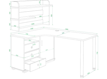 Письменный стол Жаспера-165М