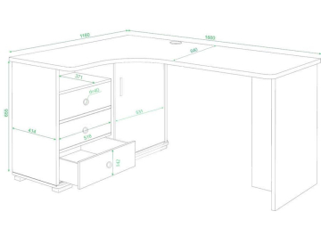 Письменный стол Жаспера-165С