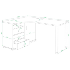 Письменный стол Жаспера-165СМ