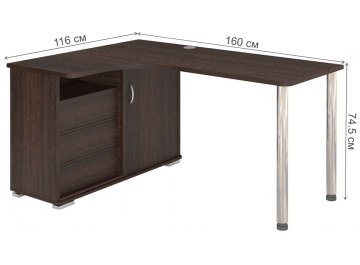 Письменный стол Жаспера-165СМ В левый