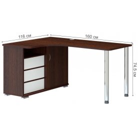 Письменный стол СР-165СМ ВБЕВ-ЛЕВ левый