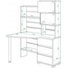 Письменный стол СР-322 БЕН-ПРАВ