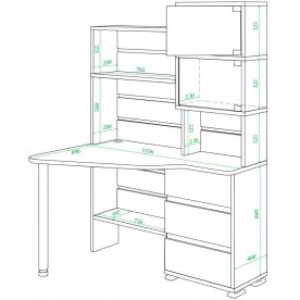 Письменный стол СР-322 Ш-ЛЕВ