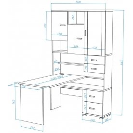 Письменный стол СР-620/160 левый