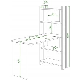 Письменный стол СТЛ-ОВ+С100Прям без тумбы К