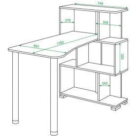 Письменный стол СЛ-5-3СТ-2 БЕНБЕ