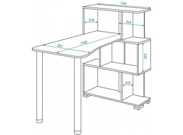 Письменный стол Валевро-5-3СТ-2 БЕНБЕ
