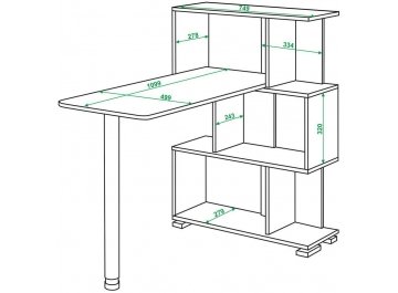 Письменный стол Валевро-5-3СТ НБЕН