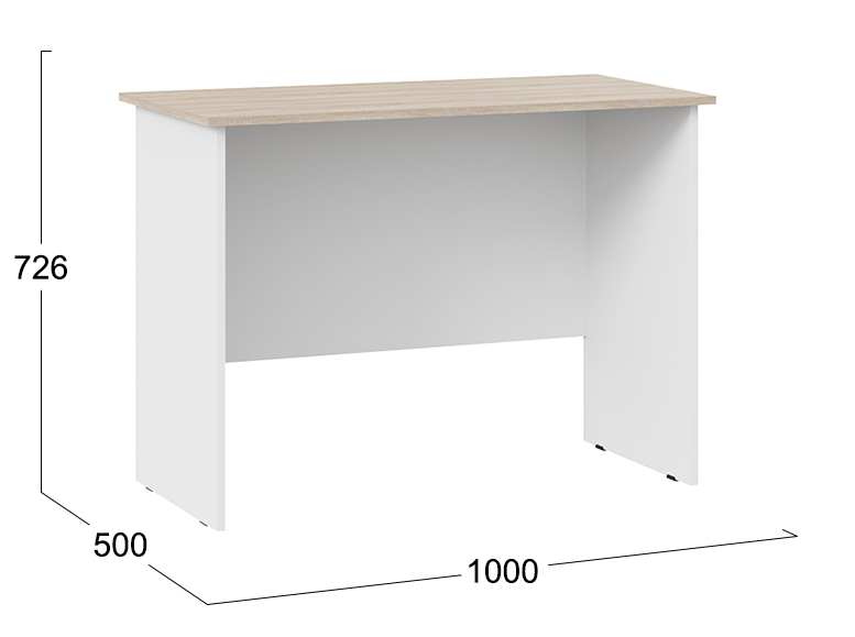 Письменный стол Тип 14 1000 дуб сонома / белый ясень