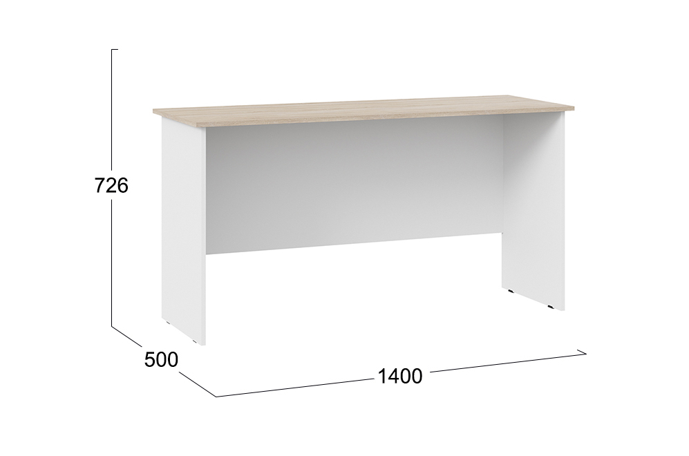 Письменный стол Тип 14 1400 дуб сонома / белый ясень