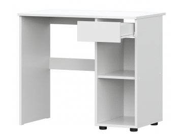 Белый компьютерный стол Валенсия белый текстурный