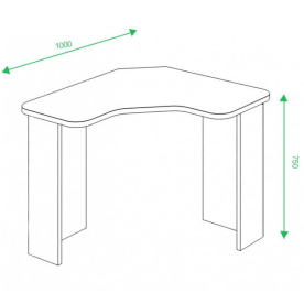 Письменный стол СКЛ-ИгрУгл100