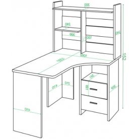 Компьютерный стол с надстройкой 100х120