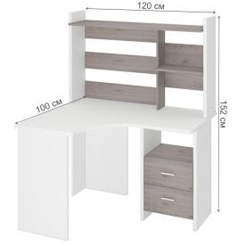 Компьютерный стол с надстройкой 120х100