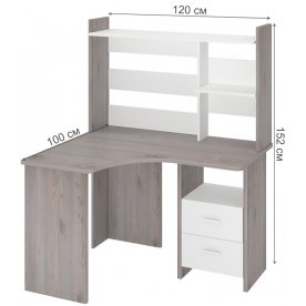 Компьютерный стол с надстройкой 120х100