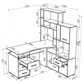 Компьютерный стол Джаз-15 правый