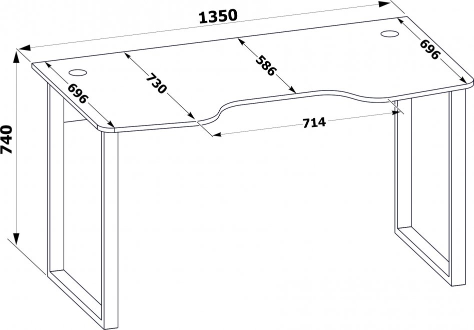 Стол компьютерный КСТ-19 дуб сонома