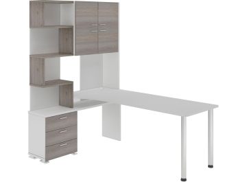 Компьютерный стол СР-500М / 140 белый жемчуг - нельсон - белый жемчуг