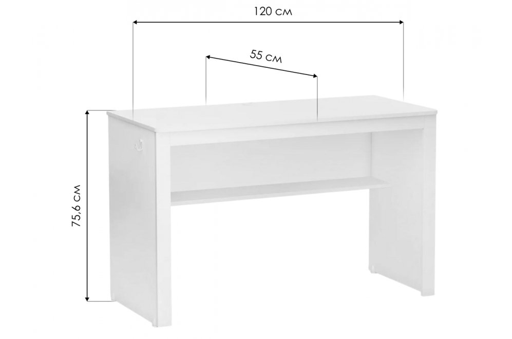 Стол письменный White Line белый