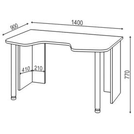 Письменный стол Беланта-Игр140 ЧБЕ