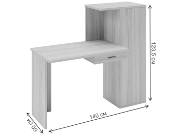 Письменный стол СКЛ-ПРЯМ100+ШК БЕН