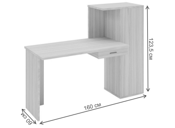 Письменный стол СКЛ-ПРЯМ120+ШК БЕК