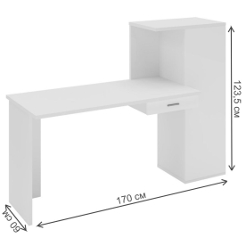 Письменный стол СКЛ-ПРЯМ130+ШК К