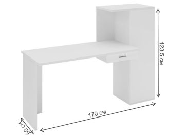 Письменный стол СКЛ-ПРЯМ130+ШК К
