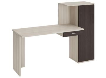 Письменный стол СКЛ-ПРЯМ130+ШК БЕК карамель / венге