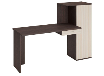Письменный стол СКЛ-ПРЯМ120+ШК Н венге / карамель