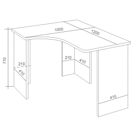 Письменный стол СКЛ-Угл120 В ЛЕВ