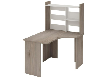 Письменный стол СКЛ-Угл120+НКЛ-100 БЕ ЛЕВ нельсон / белый