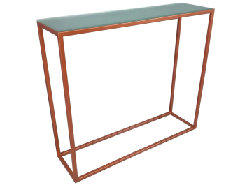 Консольный столик Akur Loft Norman 1200 медь / матовое стекло