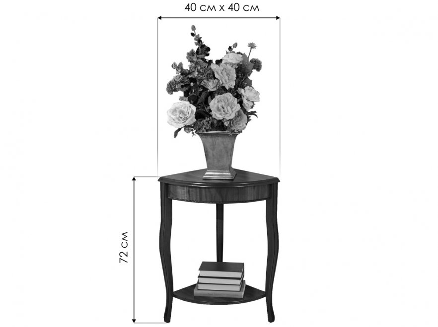 Консоль угловая 758 пекан