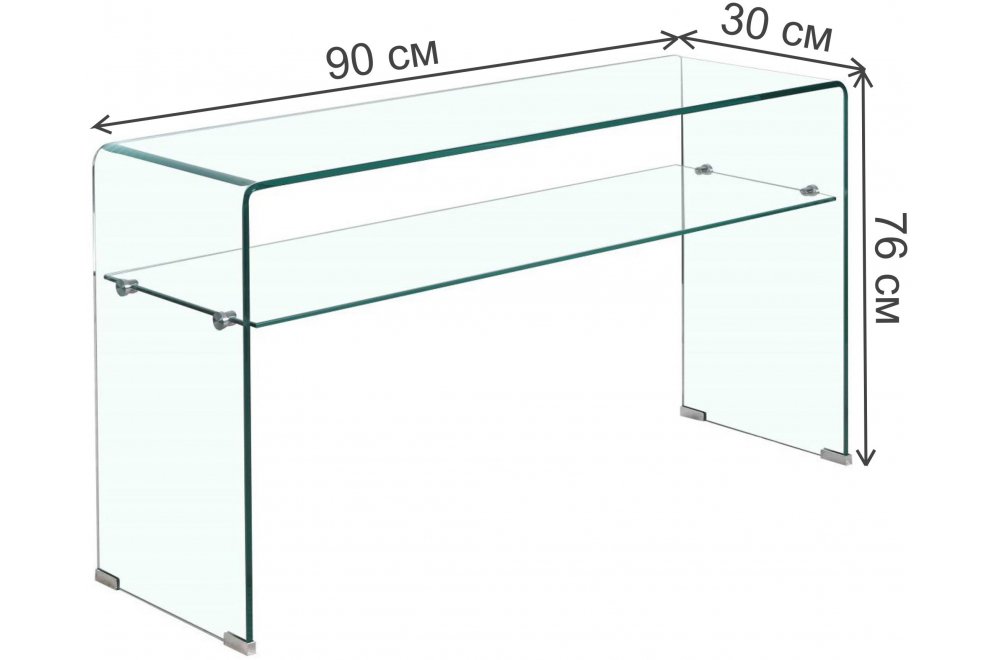 Консольный столик Лейса прозрачный