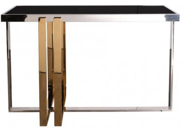 Консольный столик Рид черный / хром / золото