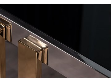 Консольный столик Рид черный / хром / золото