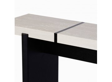 Консольный столик Silvo 160х34 чёрный / белый