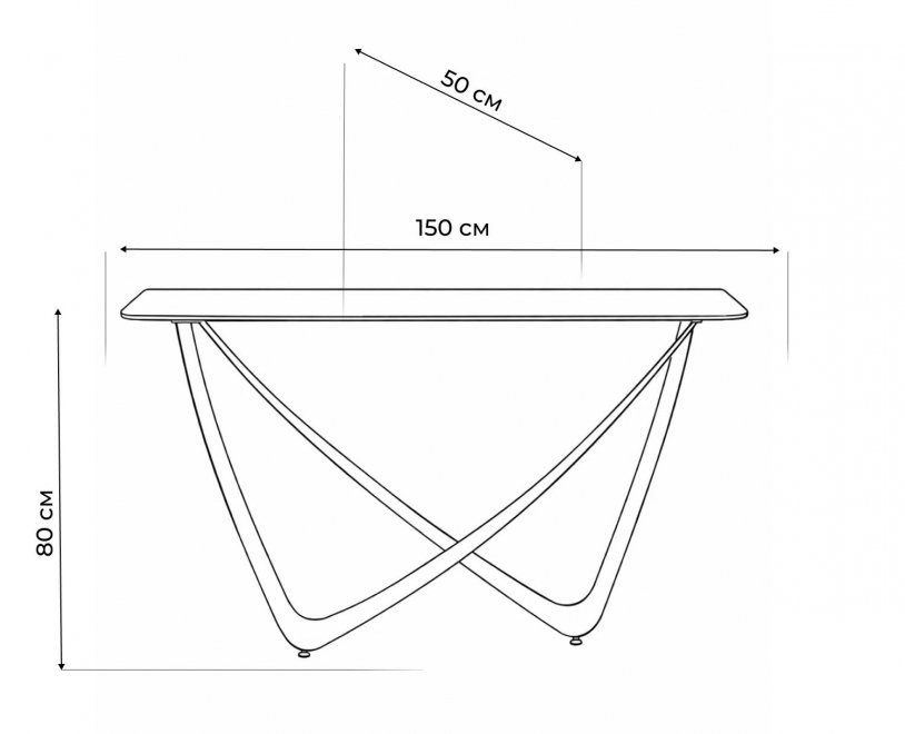 Консольный столик St2407 серый металлик