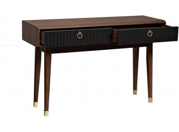 Консольный столик Тиа темный орех / черный