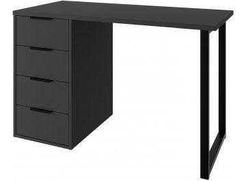 Письменный стол Офис блэк / черный шагрень