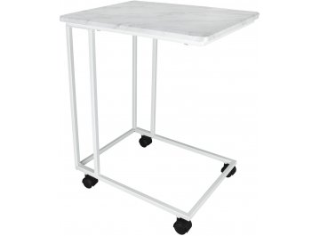 Приставной столик МеталлАрт М007 черный мрамор / черный