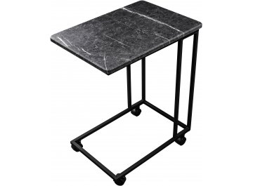 Приставной столик МеталлАрт М007 черный мрамор / черный