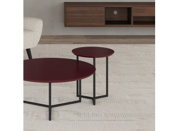 Приставной столик Miramar тёмно-красный / черный